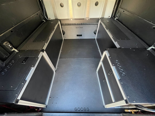 Goose Gear Alu-Cab Canopy Camper V2 - Toyota Tacoma 2005-Present 2nd & 3rd Gen. - Front Utility Module - 6' Bed