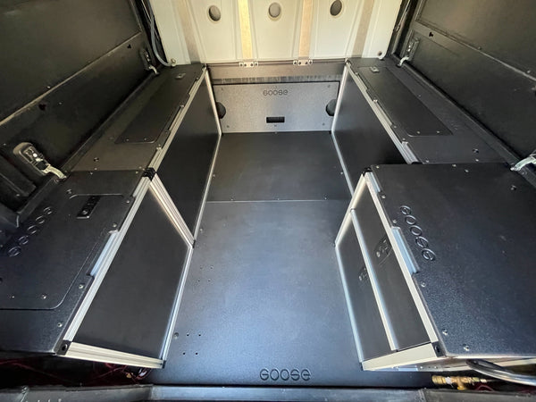 Goose Gear Alu-Cab Canopy Camper V2 - Toyota Tacoma 2005-Present 2nd & 3rd Gen. - Front Utility Module - 6' Bed