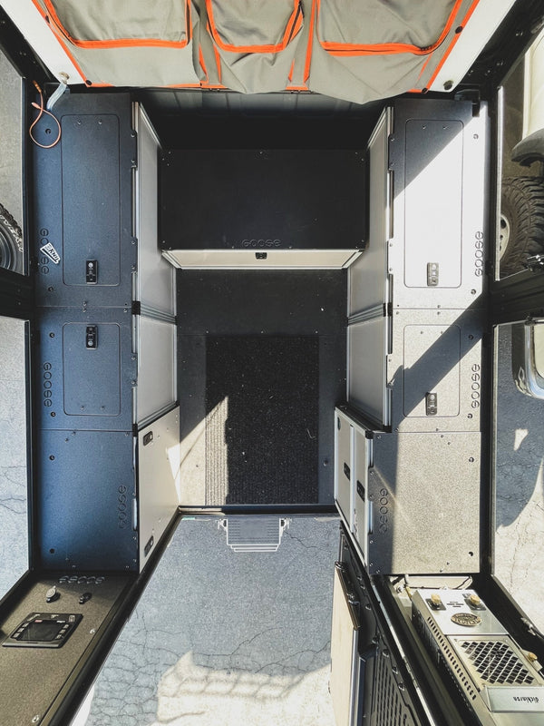 Goose Gear Alu-Cab Alu-Cabin Canopy Camper - Toyota Tundra 2022-Present 3rd Gen. - Front Utility Module - 6'5" Bed