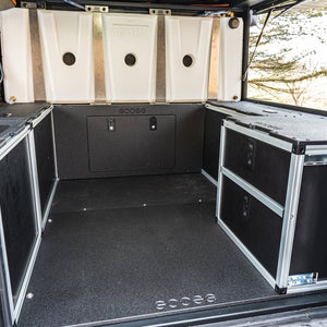 Goose Gear Alu-Cab Canopy Camper V2 - Chevy Colorado/GMC Canyon 2015-Present 2nd Gen. - Rear Double Drawer Module - 5' Bed