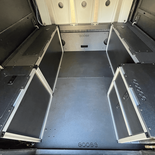 Goose Gear Alu-Cab Canopy Camper V2 - Ford Ranger 2019-Present 4th Gen. - Bed Plate System - 5' Bed