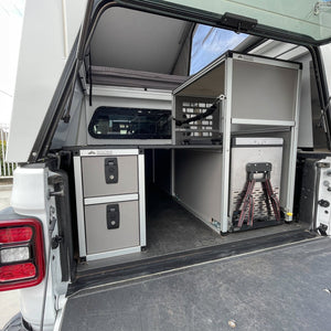 Goose Gear Goose Gear Camper System - Midsize Truck 5Ft. and 6 Ft. Bed - Driver Side Rear Double Drawer Module